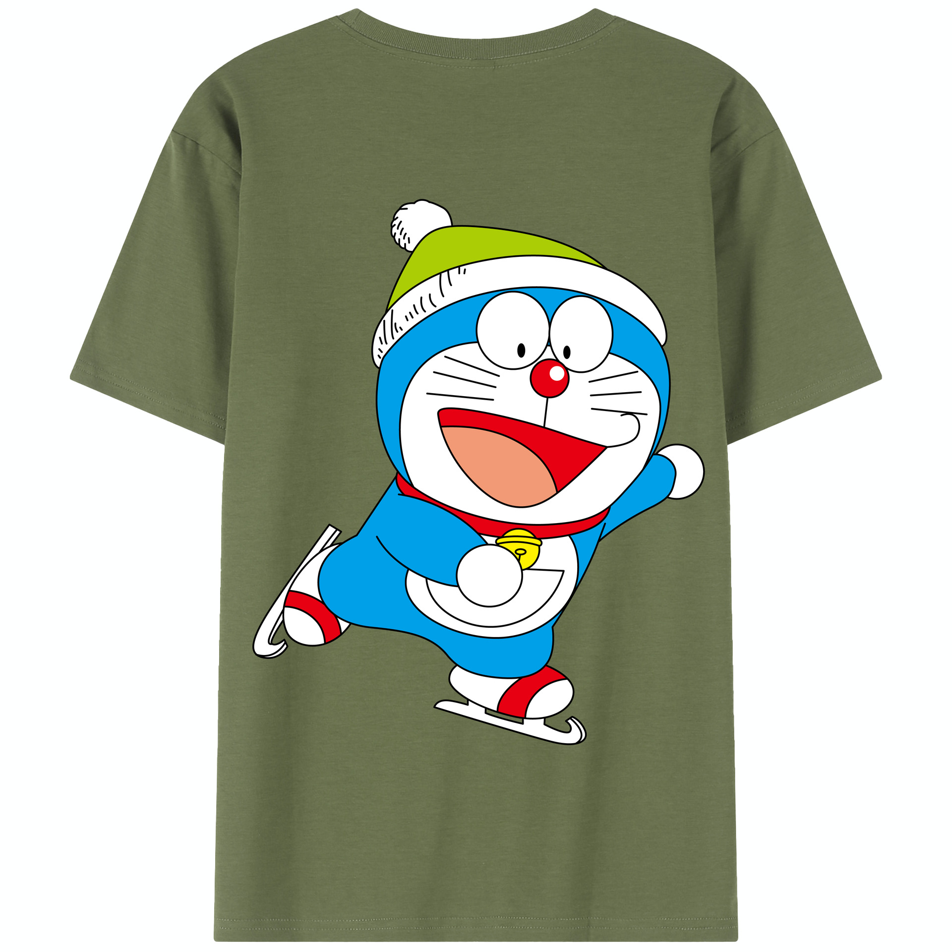 （画像用） ドラえもん Doraemon 綿100％半袖Tシャツ（背面プリント）